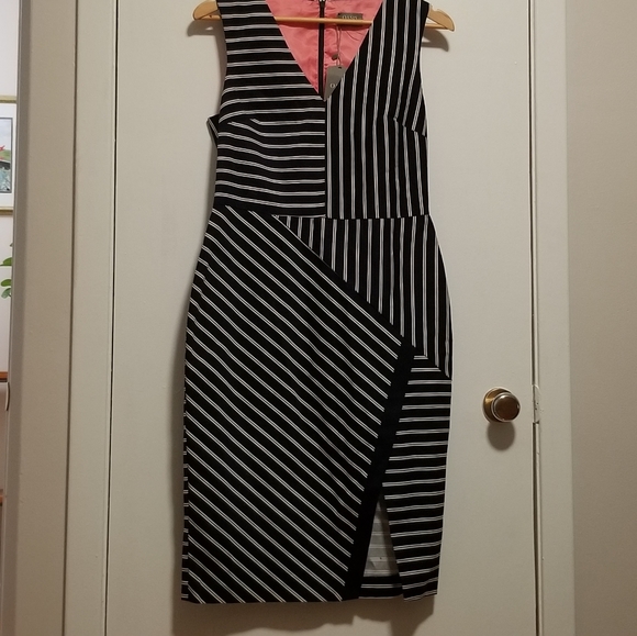 NWT 🇬🇧 Oasis UK Striped Navy Dress - Picture 1 of 7